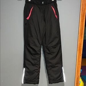 Old Navy Kids Black snow Pants with Pink Accents